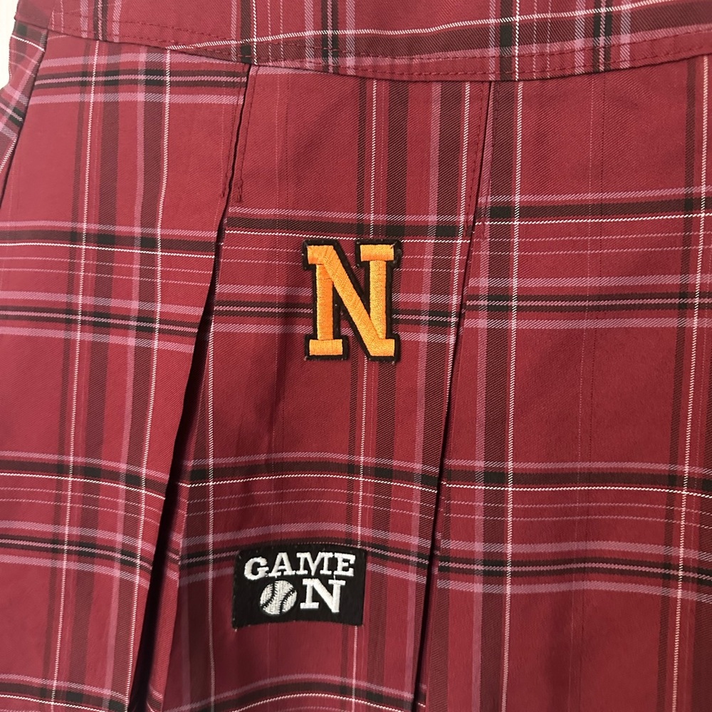 No Boundaries Red Plaid Schoolgirl Skirt
